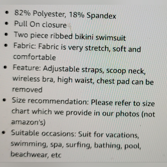 BRAND NEW ATHLETIC SPORTS BRA HIGH WAISTED RIBBED PADDED SWIM BATHING VOLLEYBALL - Picture 3 of 10